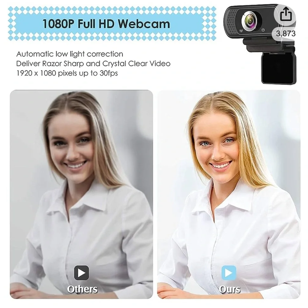 NEW full HD webcam with microphone